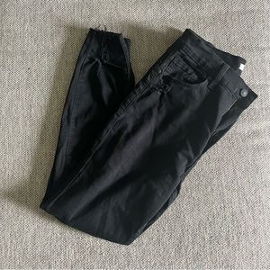 Eunina Bella Super High Rise Skinny Crop Black Size 11